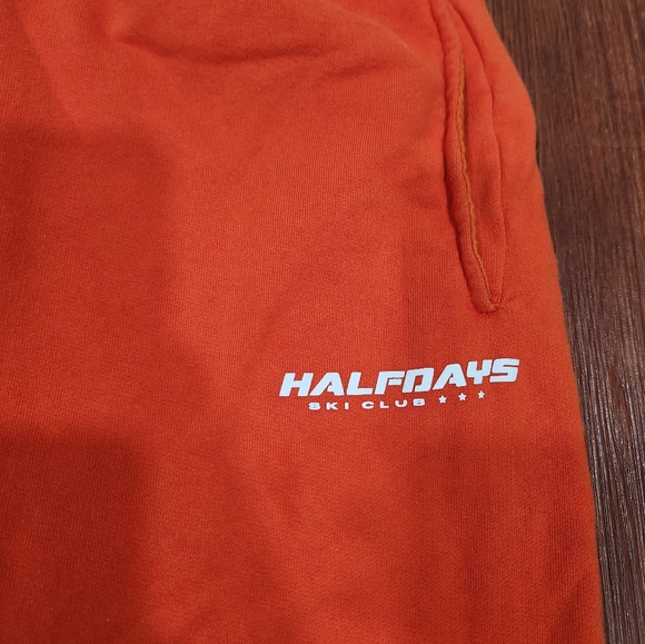 Halfdays Ski Club Orange Sweatpants Sweats - Picture 6 of 12